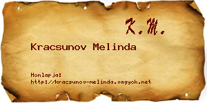 Kracsunov Melinda névjegykártya