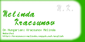 melinda kracsunov business card